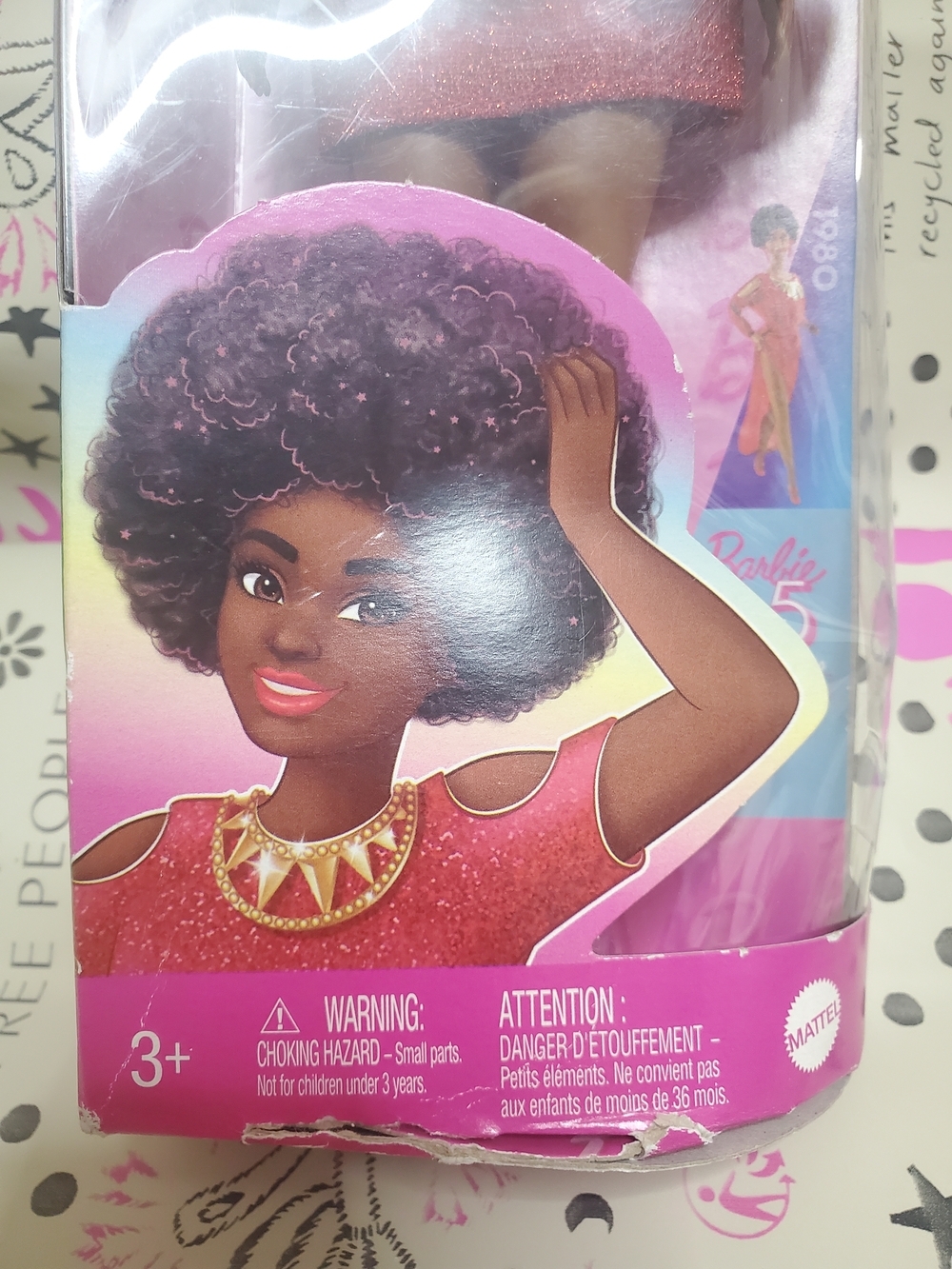 Barbie Afro Doll with Pink Glitter Outfit - Picture 1 of 7